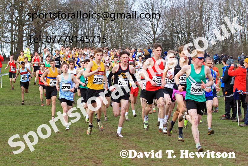 Mens Under-17s 2023 UK CAU Inter Counties Cross Country Champs, Prestwold Hall, Loughborough. Photo: David T. Hewitson/Sports for All Pics